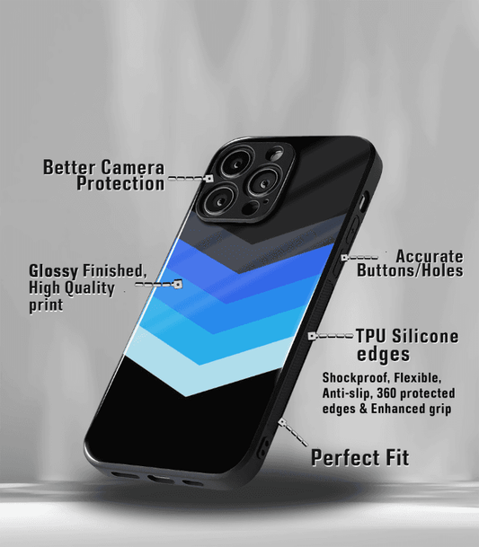 Blue Arrows Premium Glossy Phone Case