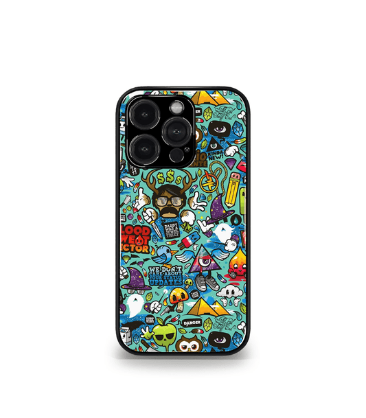 Colorful doodle Premium Glossy Phone Case