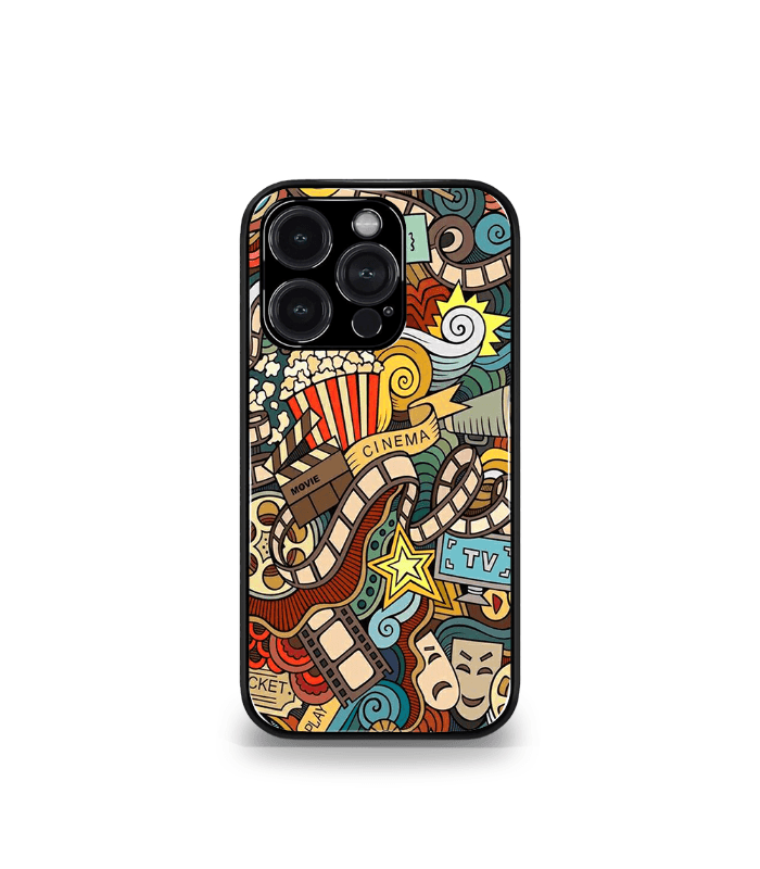 cinema doodle premium glossy phone case