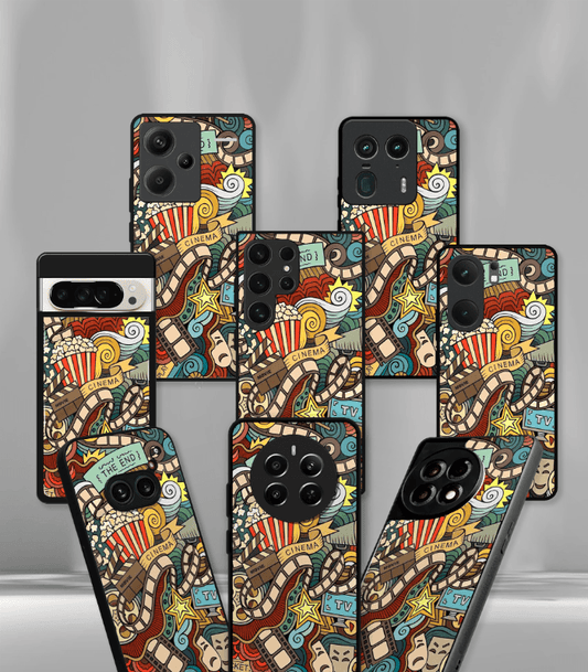 Cinema Doodle Premium Glossy Phone Case