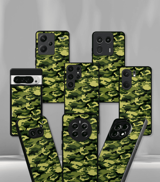 Green Camo Premium Glossy Phone Case