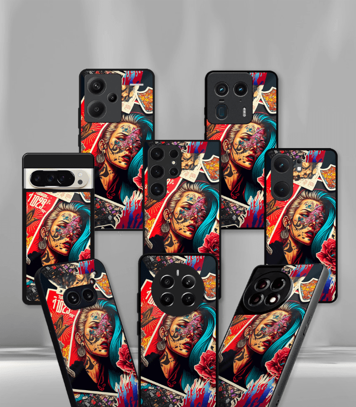 abstract & quirky pattern premium glossy phone case