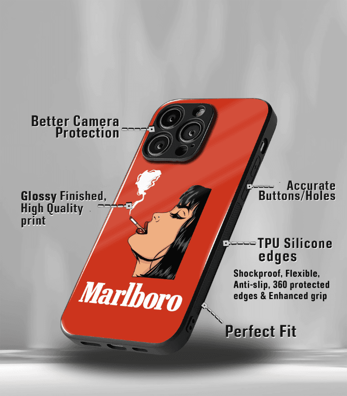 marlboro cigars premium glossy phone case