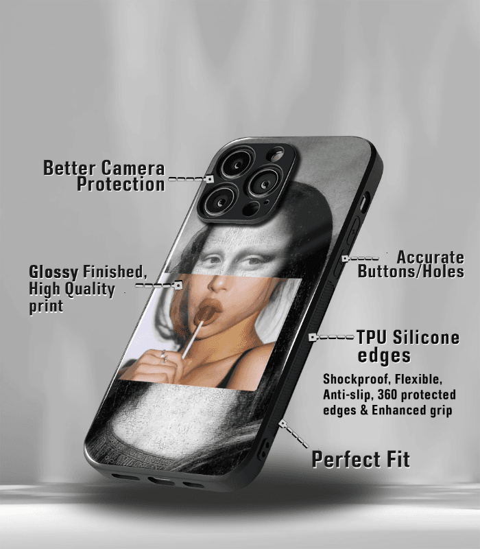 monalisa psych premium glossy phone case