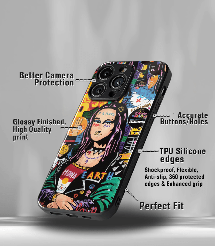 monalisa artistic premium glossy phone case