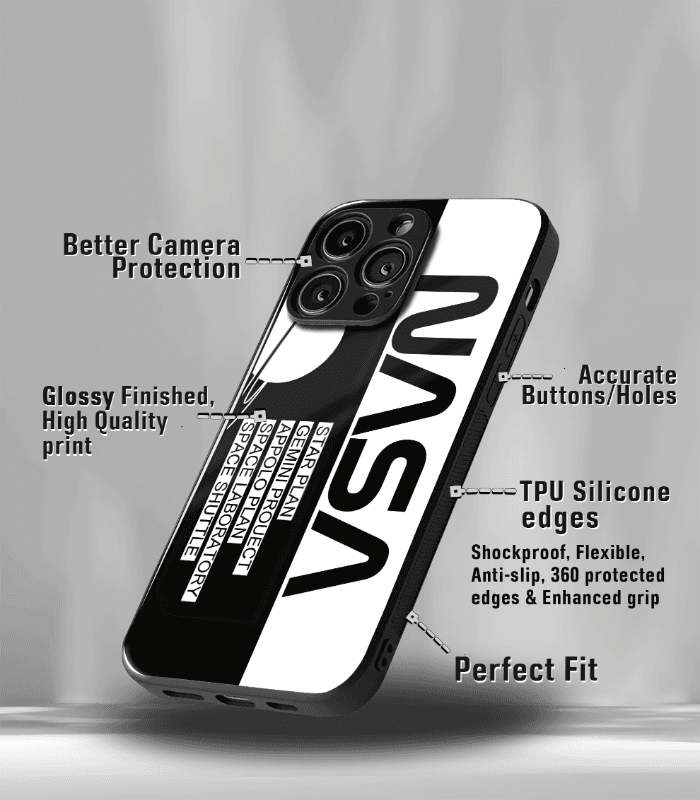 nasa edition premium glossy phone case