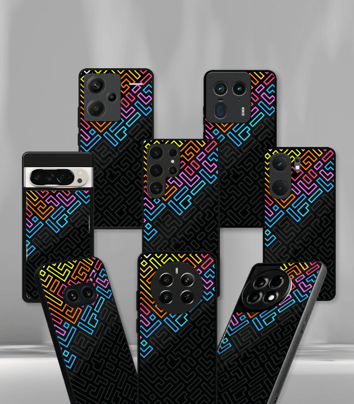 abstract & quirky pattern premium glossy phone case