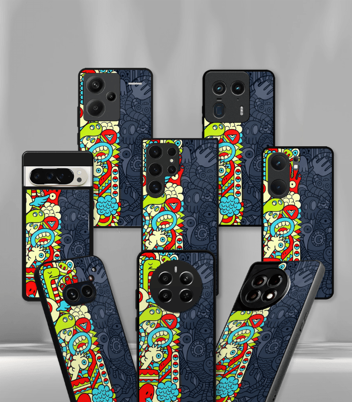 half doodle premium glossy phone case