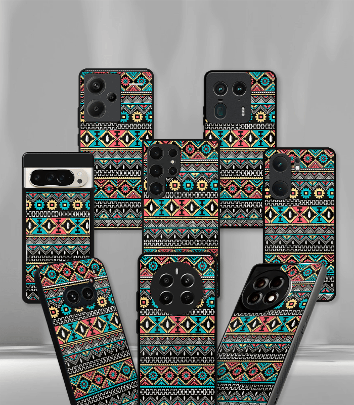 aztec pattern premium glossy phone case