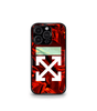Red OffWhite Premium Glossy Phone Case