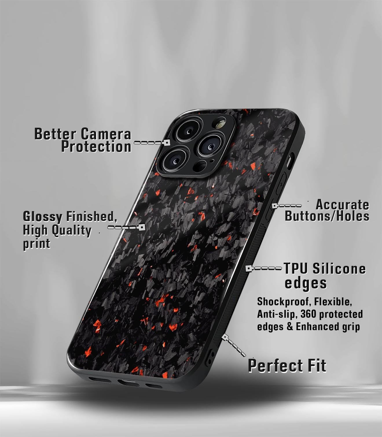carbon fiber premium glossy phone case