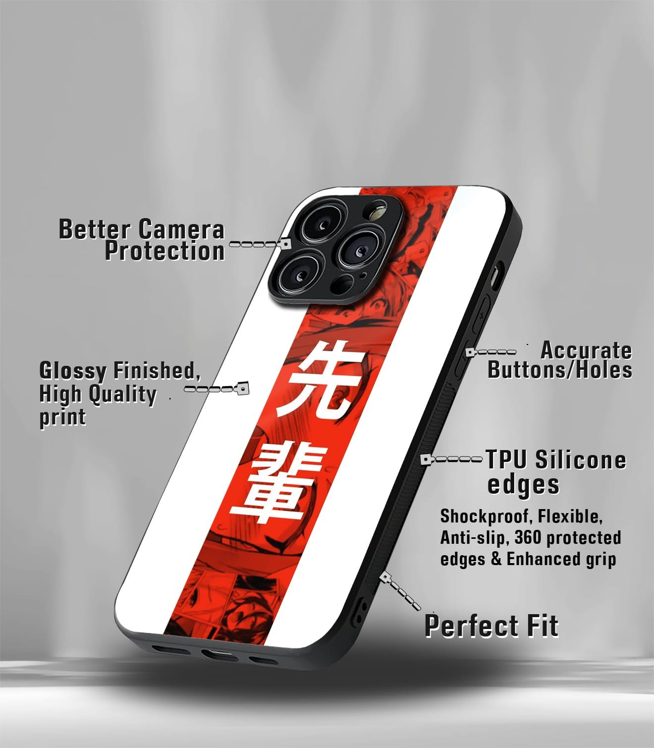 abstract & quirky pattern premium glossy phone case