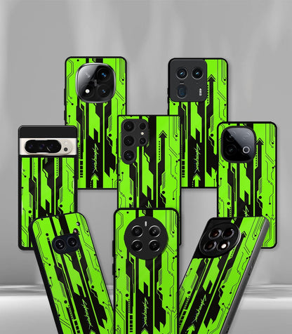 Cyberpunk Neon Green Premium Glossy Phone Case
