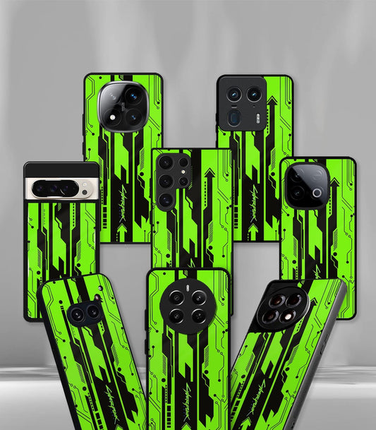 Cyberpunk Neon Green Premium Glossy Phone Case