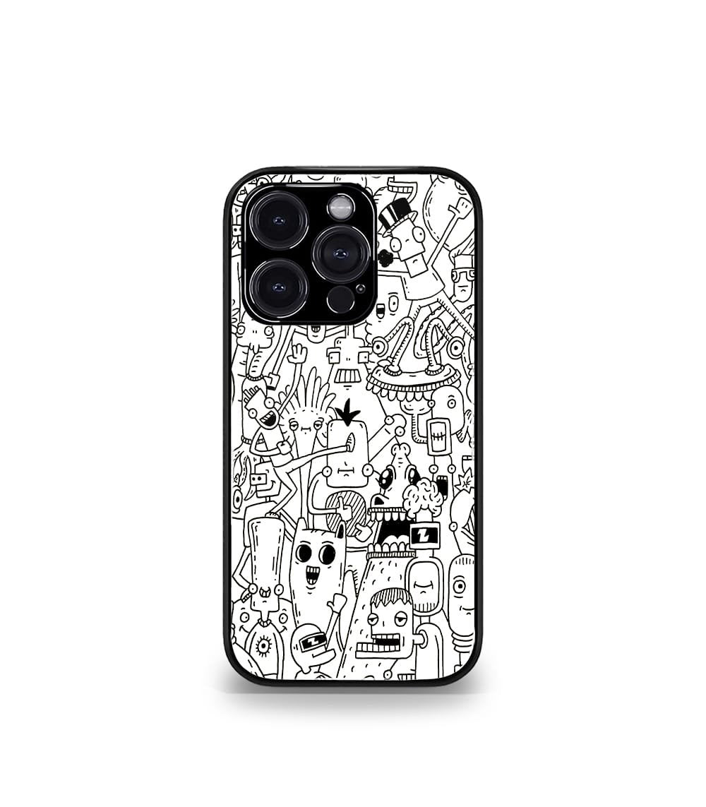 doodle art premium glossy phone case