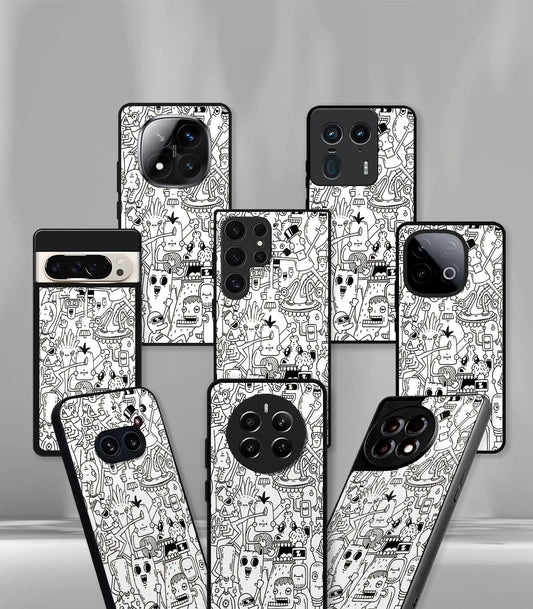 Doodle Art Premium Glossy Phone Case