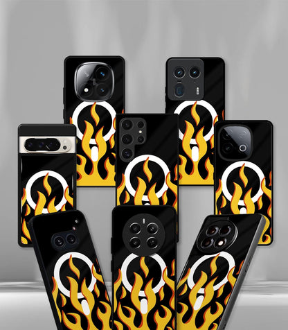Magsafe Flame Premium Glossy Phone Case