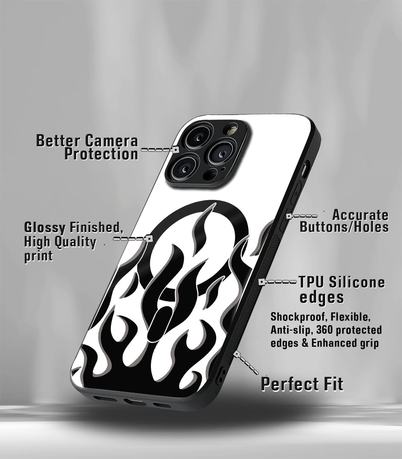 abstract & quirky pattern premium glossy phone case