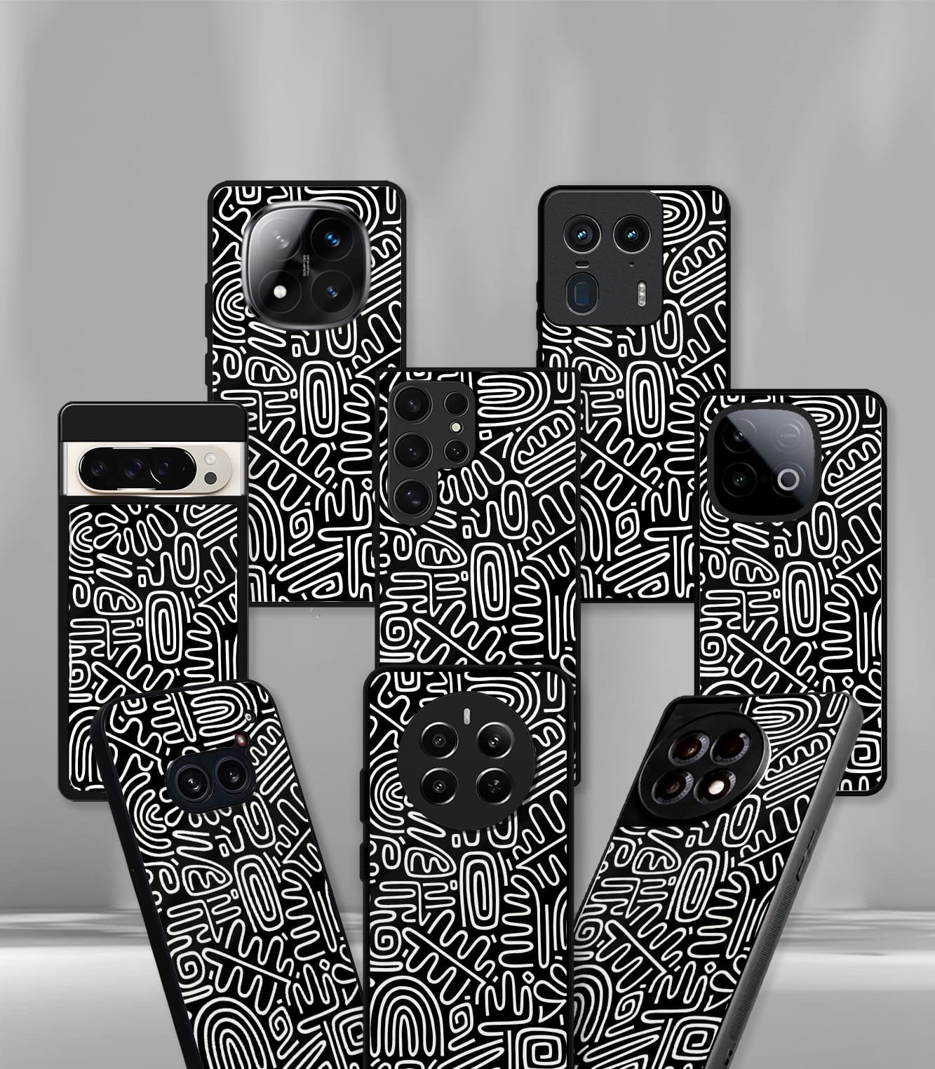 abstract & quirky pattern premium glossy phone case