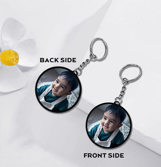 Photo Printed Keychain 2 Sided- Round shape