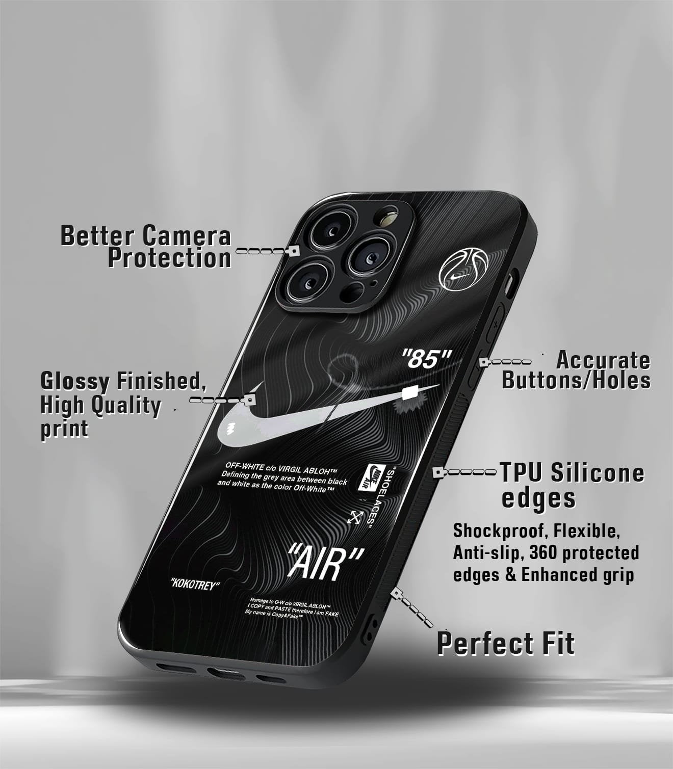 spin off premium glossy phone case compatible for all phone models!