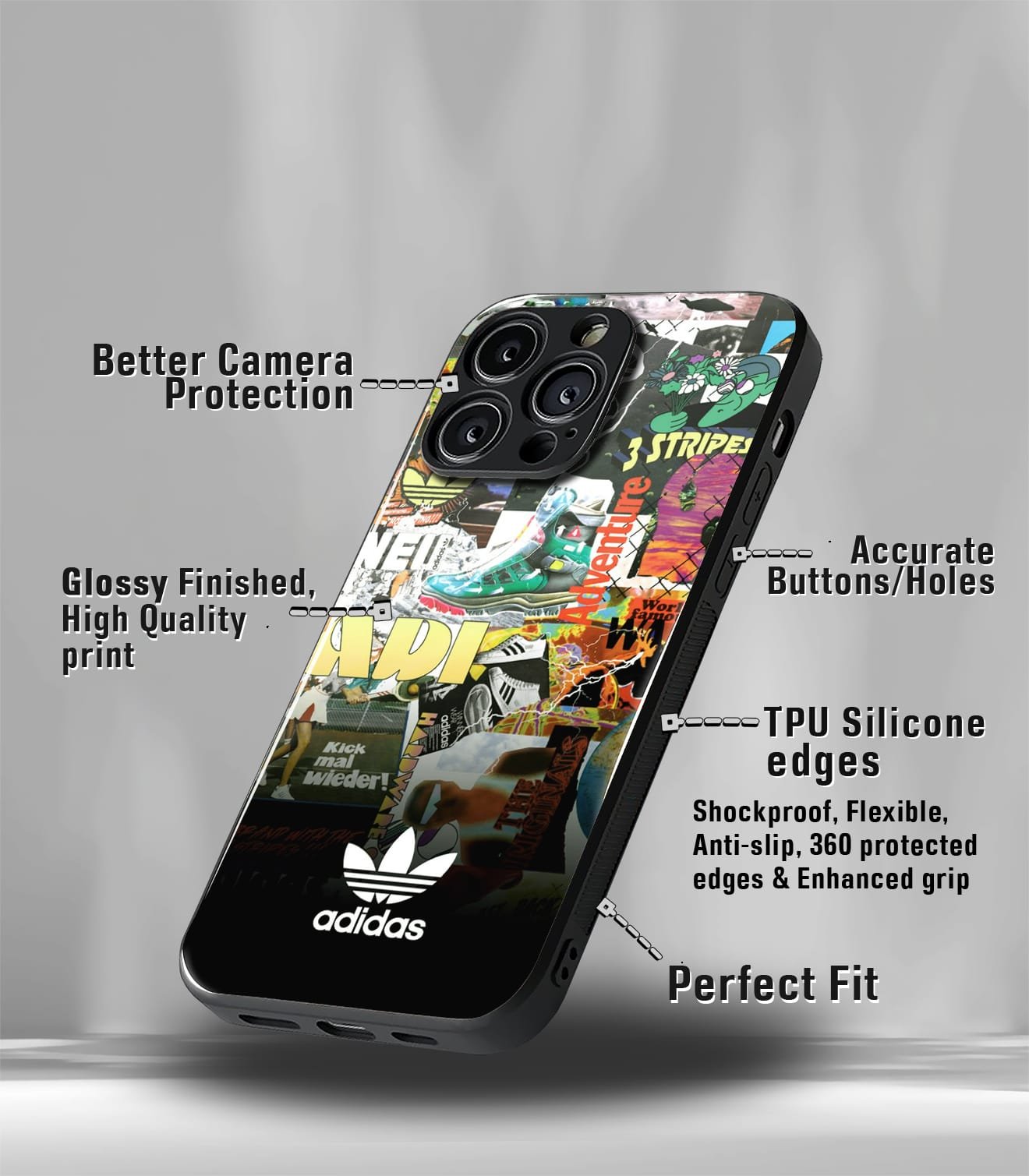 spin off premium glossy phone case compatible for all phone models!