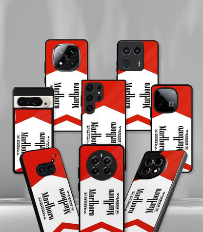 Red Marlboro Premium glossy Phone Case compatible for all phone models!