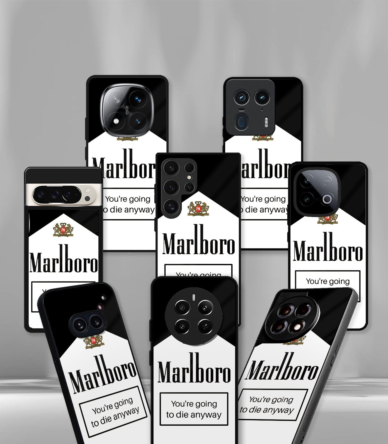 marlboro premium glossy phone case compatible for all phone models!