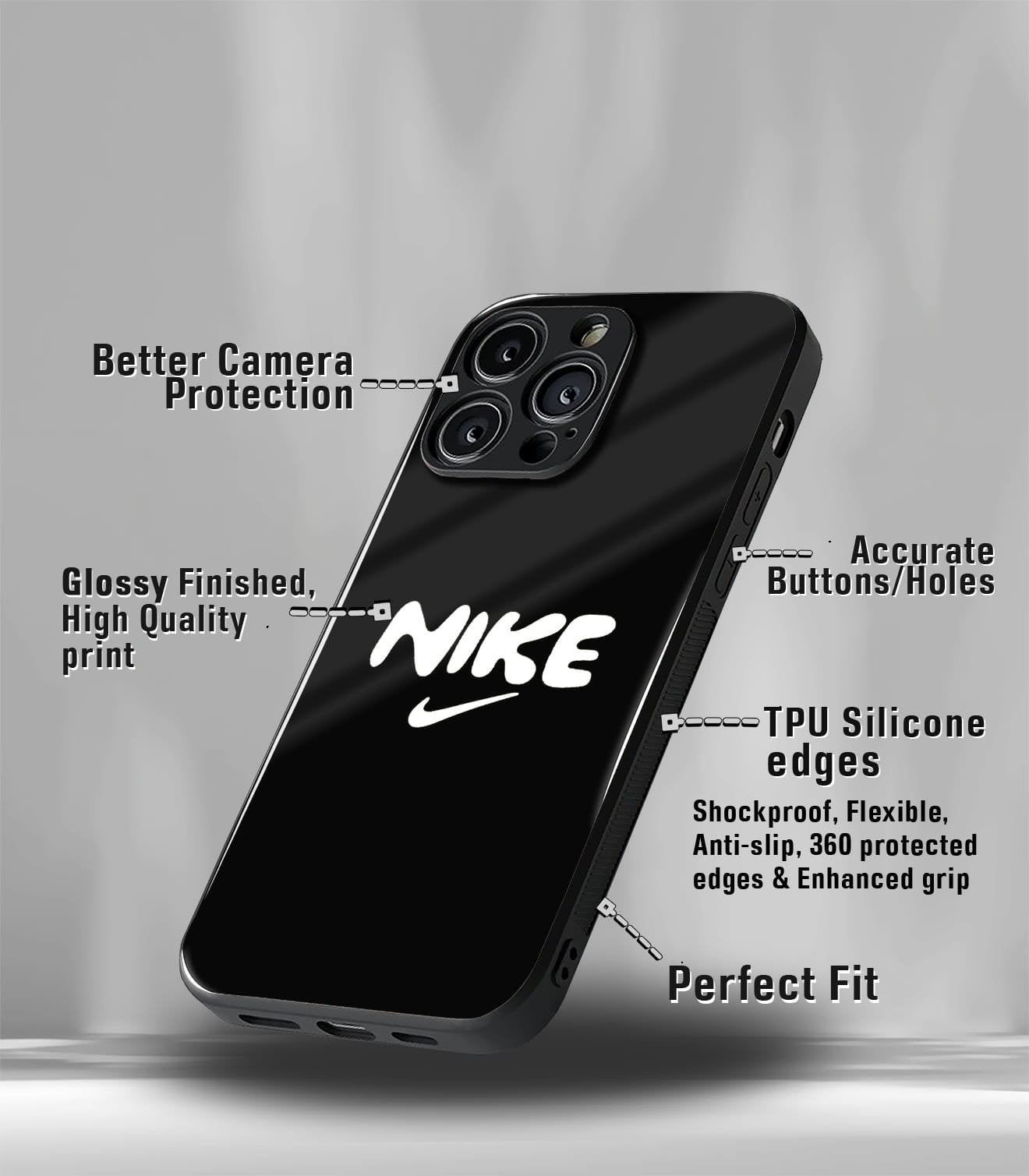 spin off premium glossy phone case compatible for all phone models!