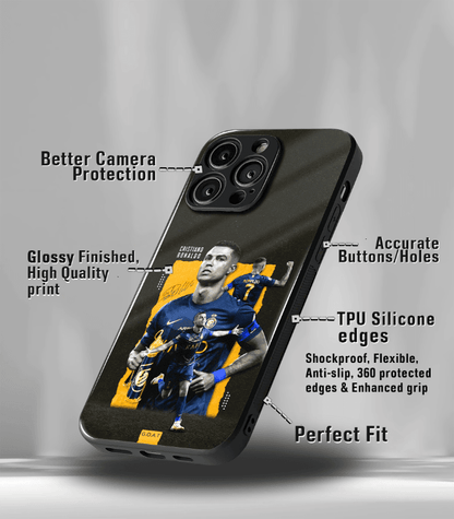 Cristiano Ronaldo GOAT CR7 edition Premium Glossy Phone Case.