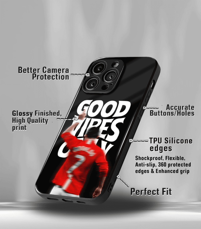 cristiano ronaldo goat cr7 edition premium glossy phone case.