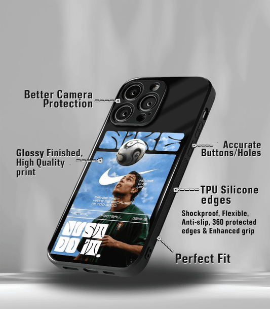 Cristiano Ronaldo GOAT CR7 edition Premium Glossy Phone Case.