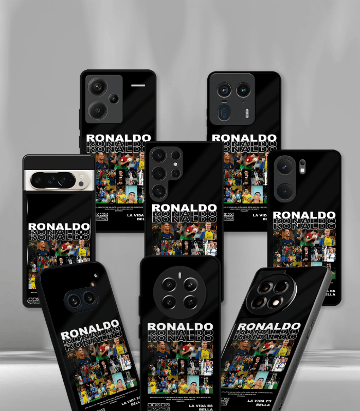 cristiano ronaldo goat cr7 edition premium glossy phone case.