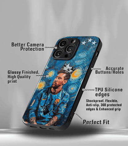 Lionel Messi GOAT edition Premium Glossy Phone Case.