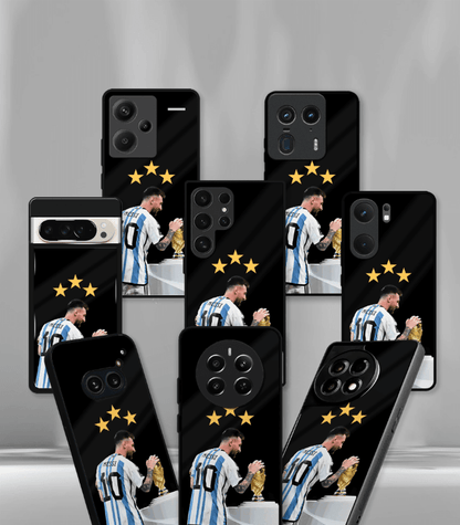 Lionel Messi GOAT edition Premium Glossy Phone Case.