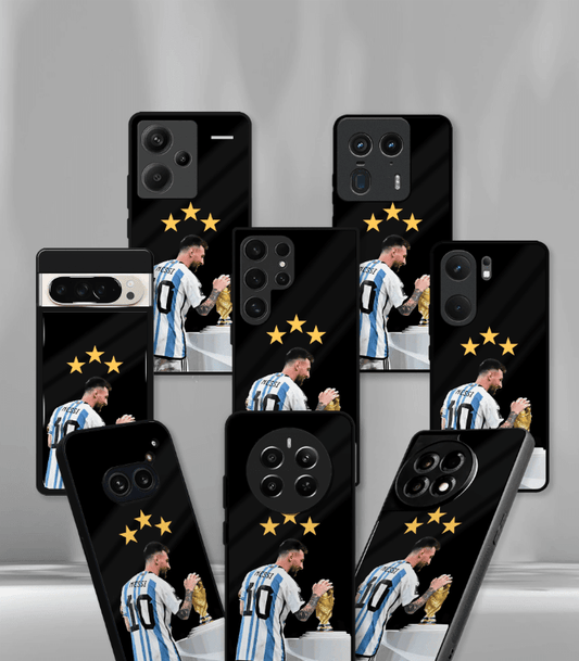 Lionel Messi GOAT edition Premium Glossy Phone Case.
