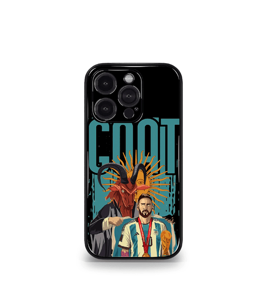 Lionel Messi GOAT edition Premium Glossy Phone Case.