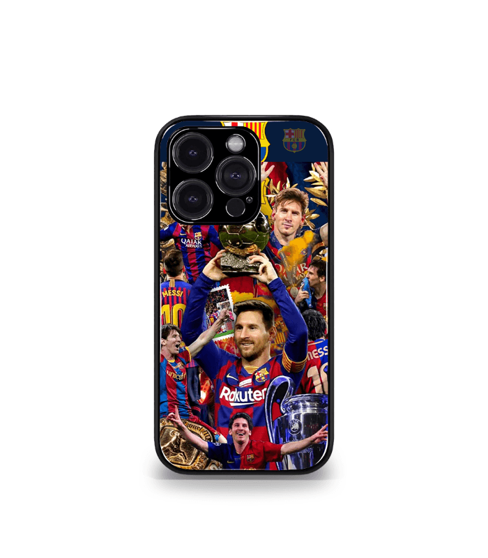 lionel messi goat edition premium glossy phone case.