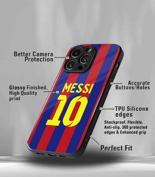 Lionel Messi GOAT edition Premium Glossy Phone Case.