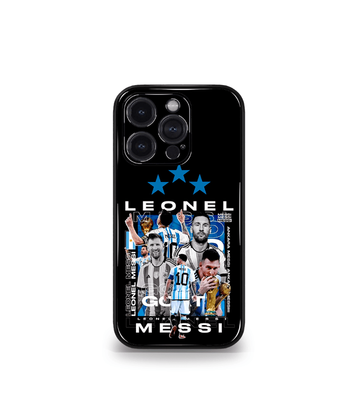 lionel messi goat edition premium glossy phone case.