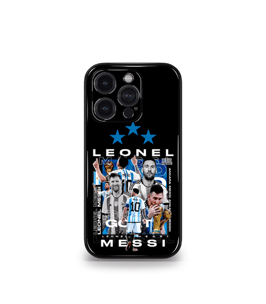 Lionel Messi GOAT edition Premium Glossy Phone Case.