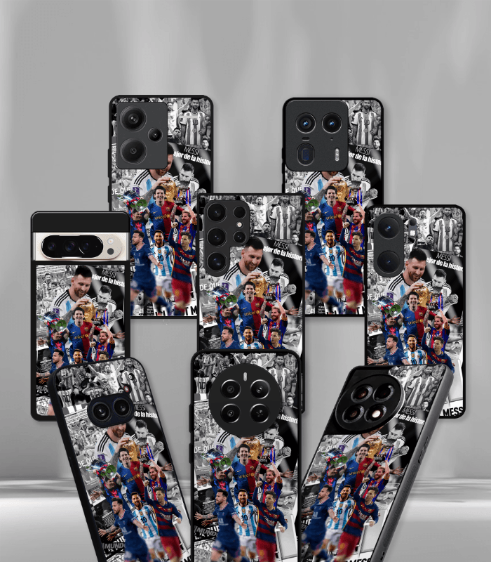 lionel messi goat edition premium glossy phone case.