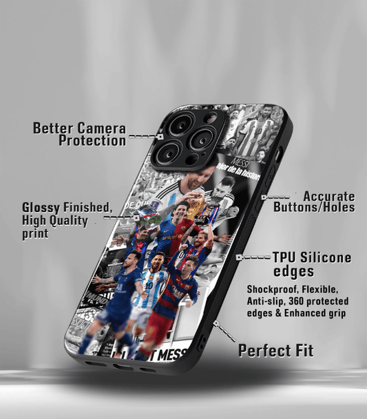 Lionel Messi GOAT edition Premium Glossy Phone Case.