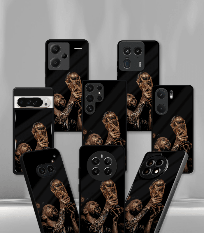 lionel messi goat edition premium glossy phone case.