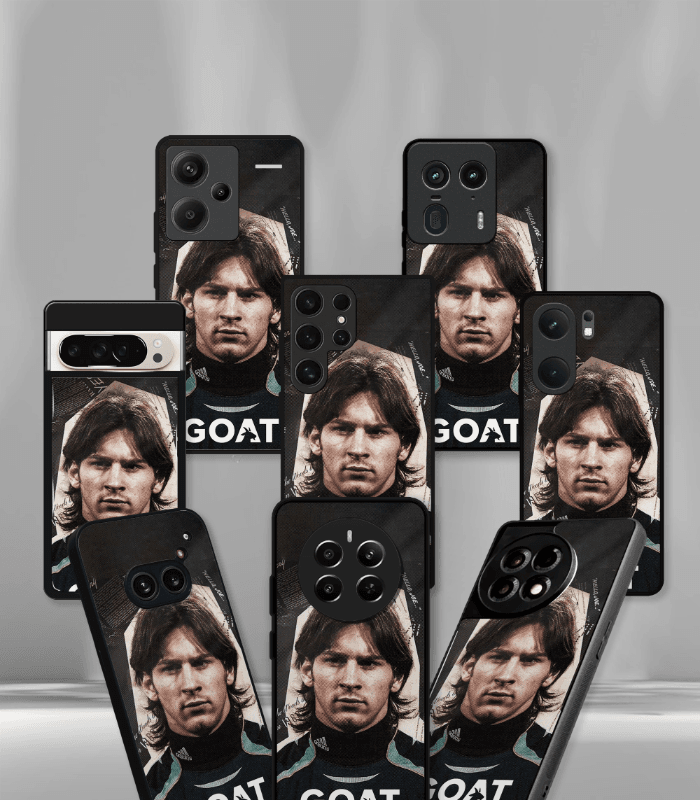 lionel messi vintage edition premium glossy phone case.