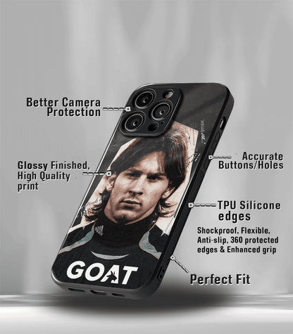 Lionel Messi Vintage edition Premium Glossy Phone Case.