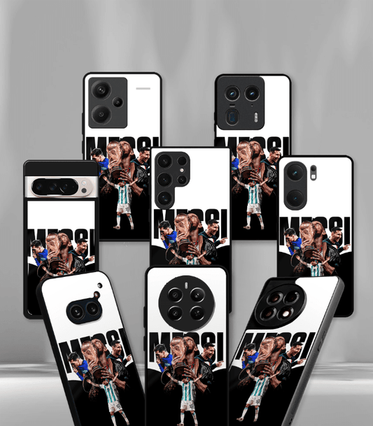 Lionel Messi GOAT edition Premium Glossy Phone Case.