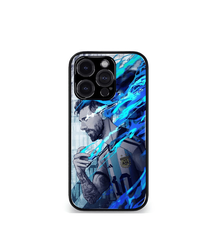lionel messi goat edition premium glossy phone case.