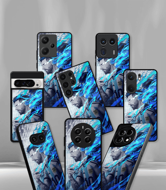 Lionel Messi GOAT edition Premium Glossy Phone Case.