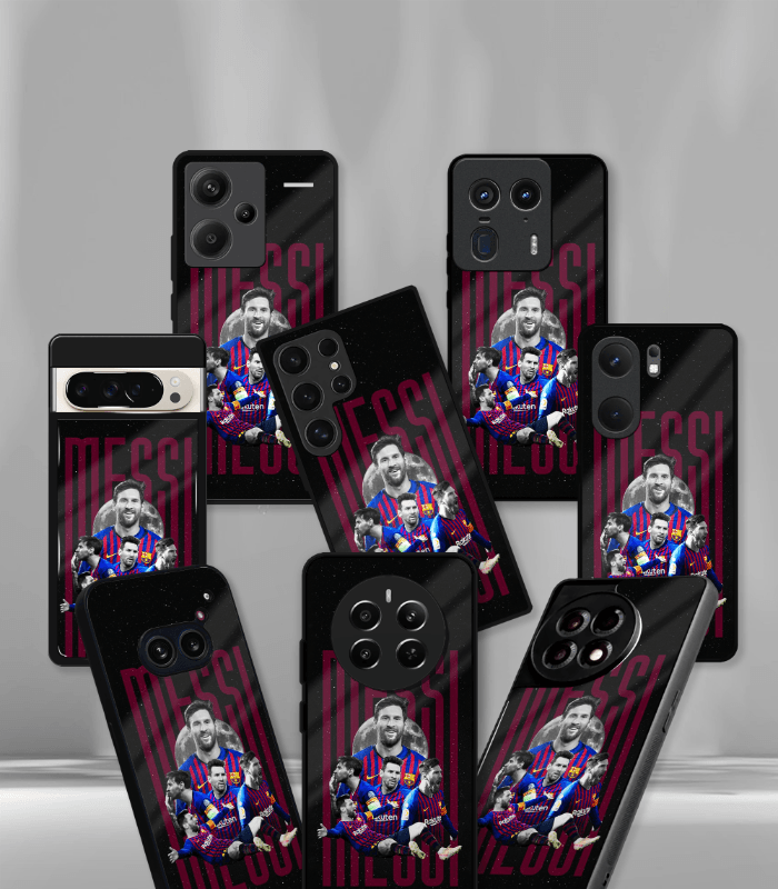 lionel messi goat edition premium glossy phone case.